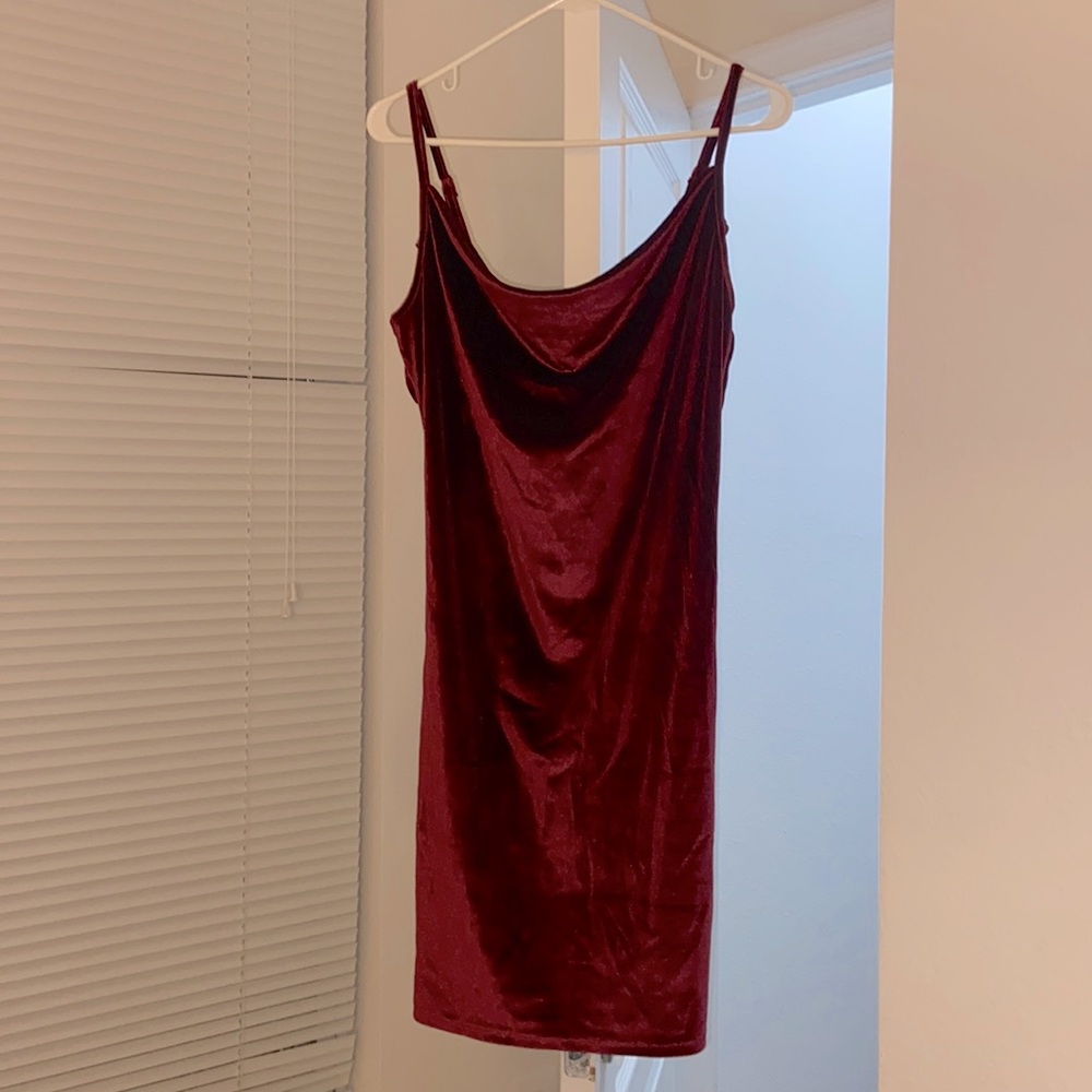 Velvet Burgundy Shein Dress - Size 1X